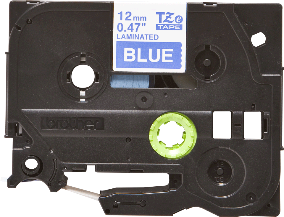 Brother TZe-535 12mm Weiß auf Blau