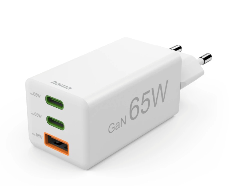 Hama Netzteil 2 USB‑C / USB‑A PD Wechselstrom 100‑240 V