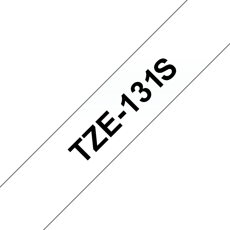 Brother TZe-131S Schriftband Schwarz auf Transparent