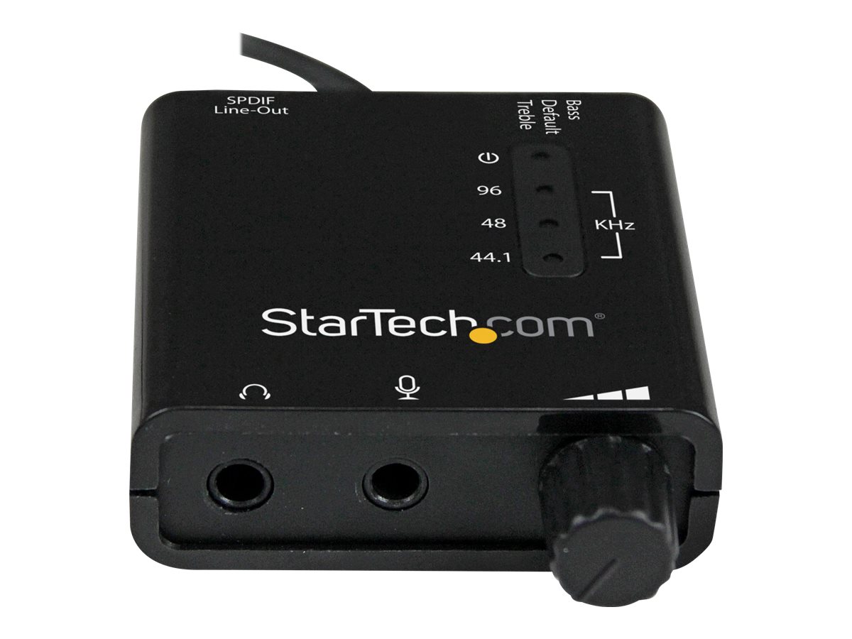StarTech.com USB Audio Adapter Externe USB Soundkarte SPDIF 2x 3,5mm Klinke Schwarz