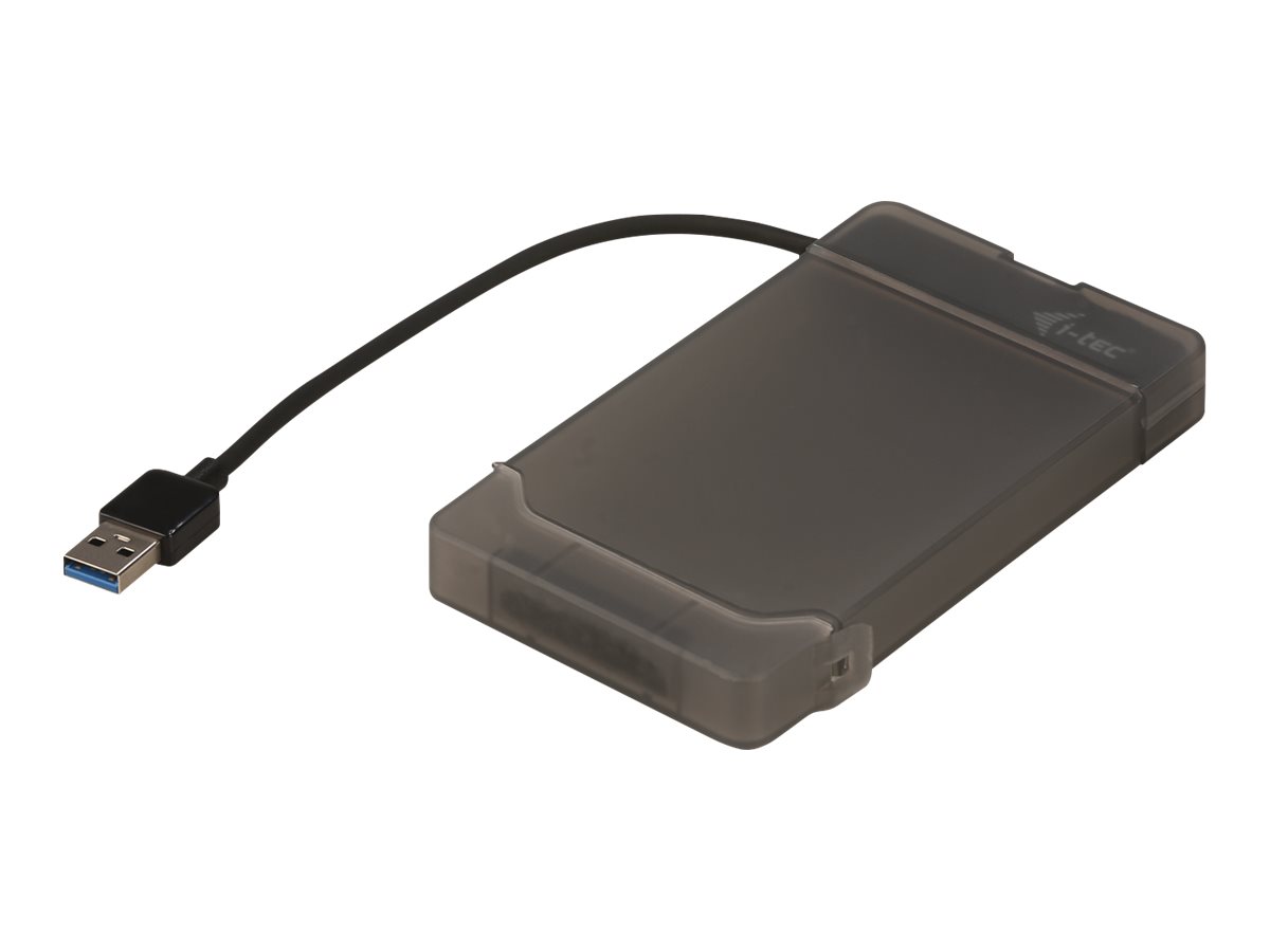 ITEC USB 30 Advance MySafe Easy Gehaeuse 6,4cm 2,5Zoll Festplattengehaeuse fuer SATA HDD Festplatten, integriertes Kabel, schwarz