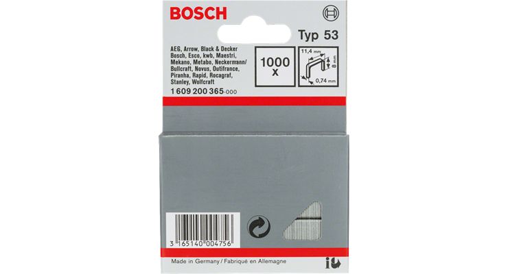 Bosch Tackerklammern Typ 53 12 mm 1000 Stück