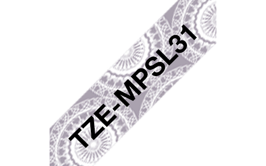 Brother TZe-MPSL31 Schwarz auf Silber