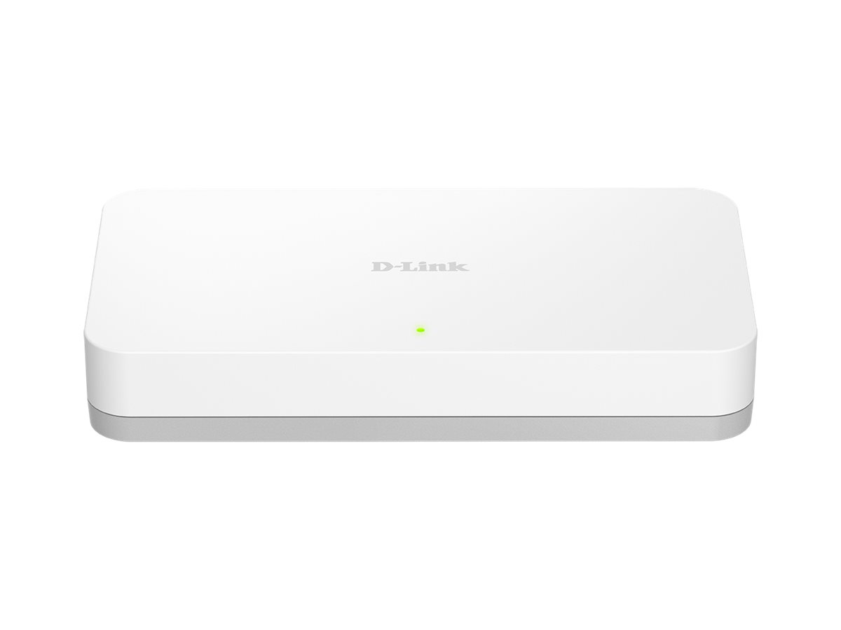 DLINK GOSW8G 8Port Gigabit Easy Desktop Switch 8x 101001000Mbits für bis zu acht EthernetGeräte Plug Play AutoMDIMDX