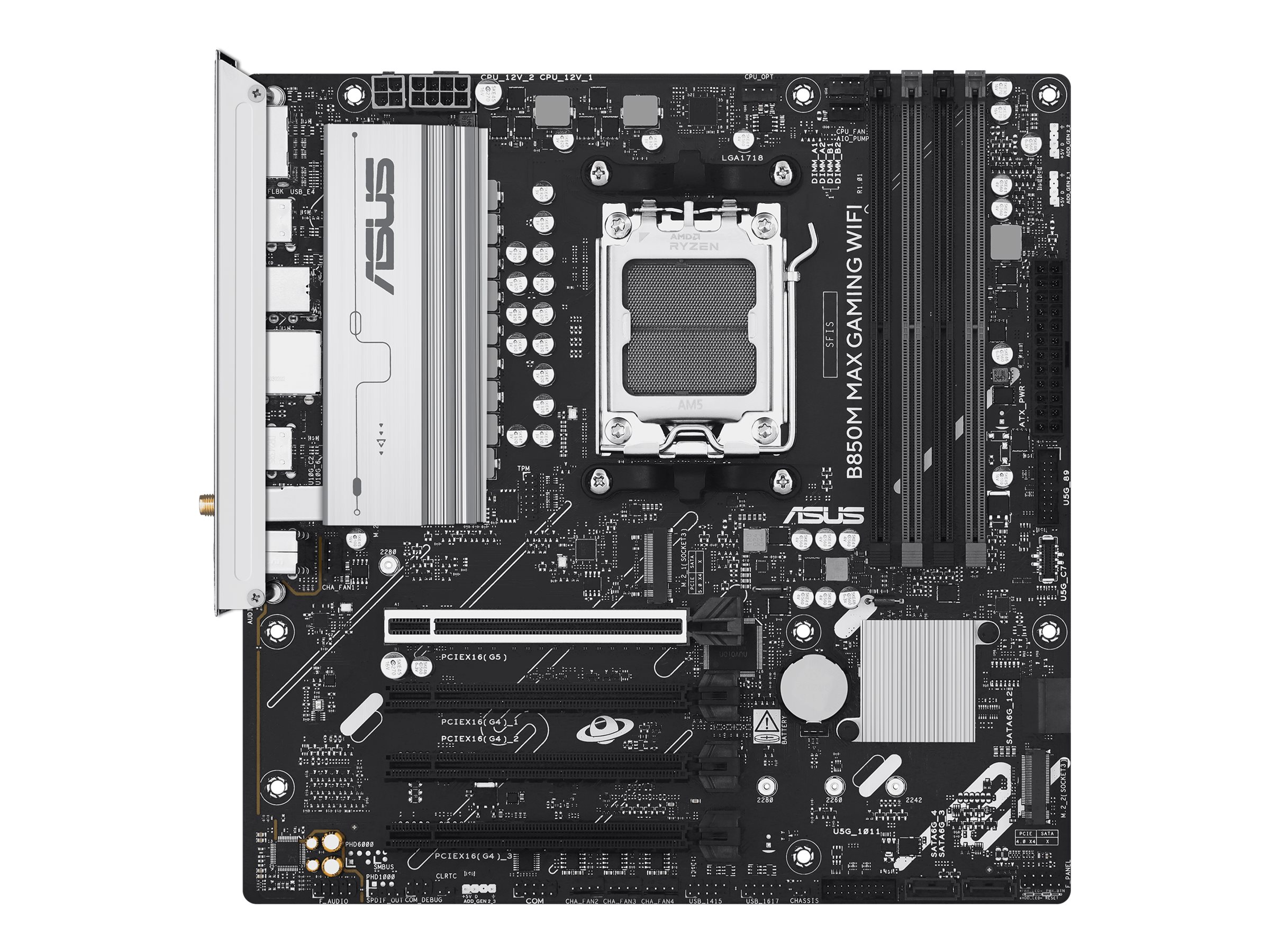 ASUS B850M MAX GAMING WIFI micro ATX Socket AM5 Wi‑Fi 6