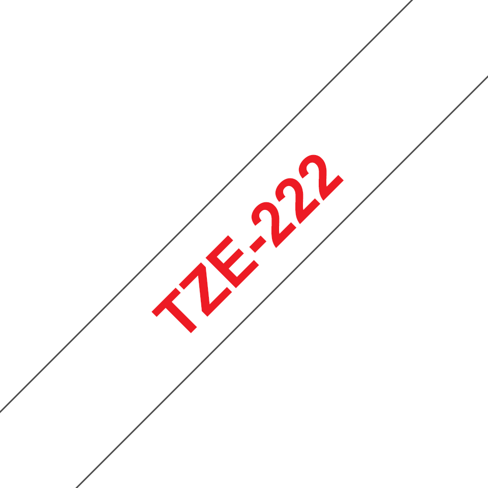 Brother TZe-222 Schriftband 9mm rot/weiß