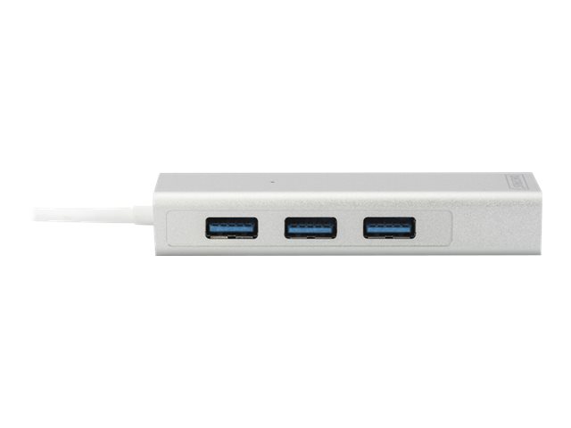 DIGITUS USB 3.0 3-Port Hub Gigabit LAN-Adapter