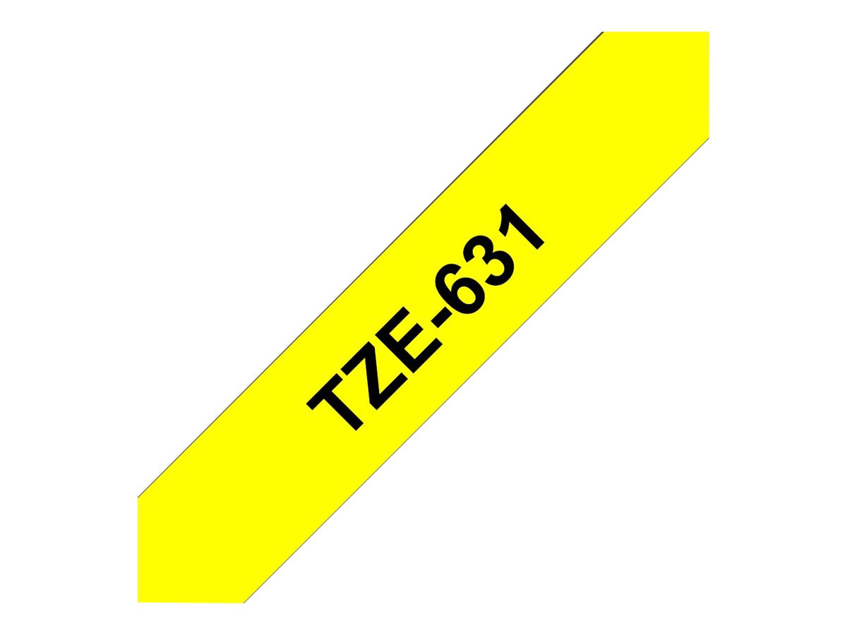 Brother TZe-631 12mm Schwarz auf Gelb