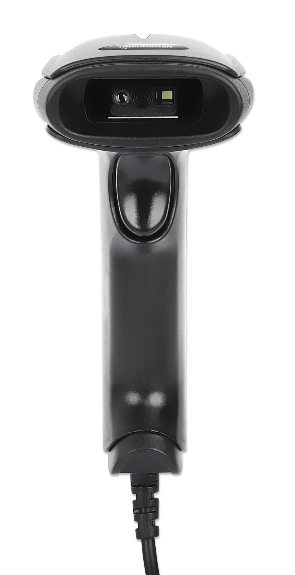 Manhattan 2D LED Barcodescanner 320mm 1,4m USB-Kabel Schwarz