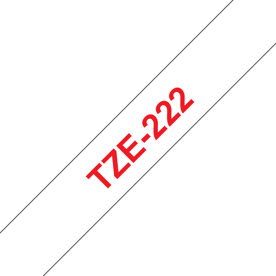 Brother TZe-222 Schriftband 9mm rot/weiß