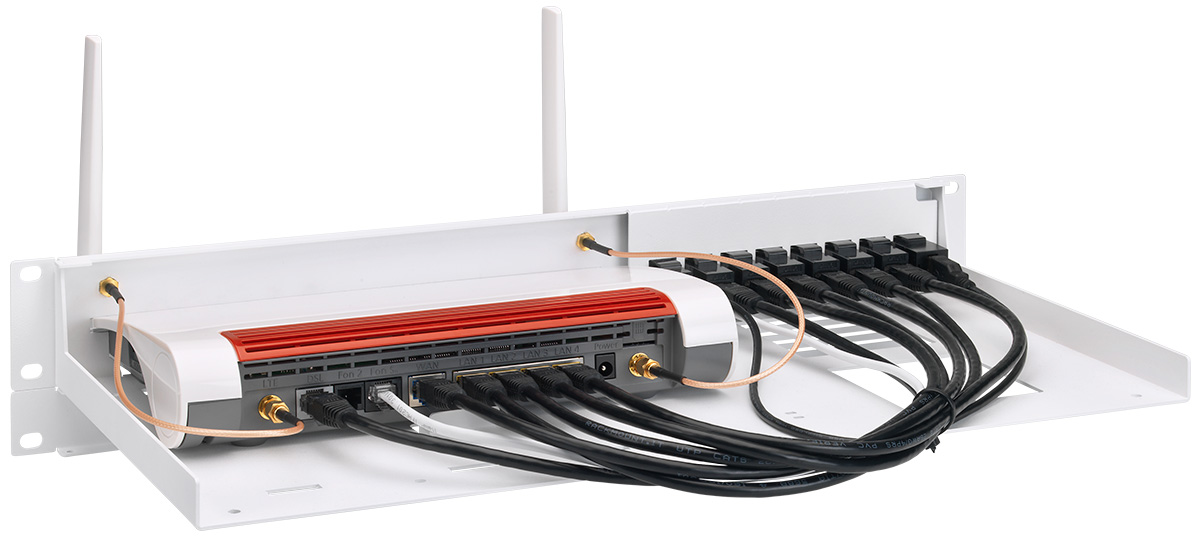 Rackmount.IT Montagesatz AVM Fritz!Box 1.3U weiß