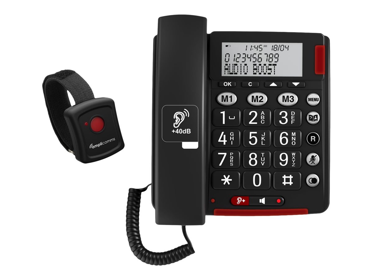 Audioline BigTel 50 Alarm Plus Telefon 2 Notrufarmbänder
