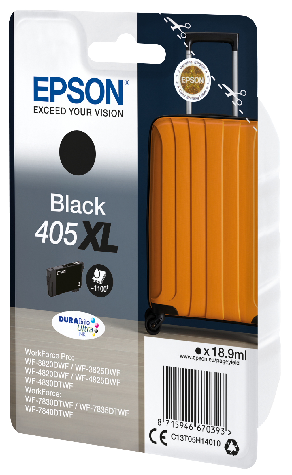 Epson 405XL Schwarz, 18,9 ml