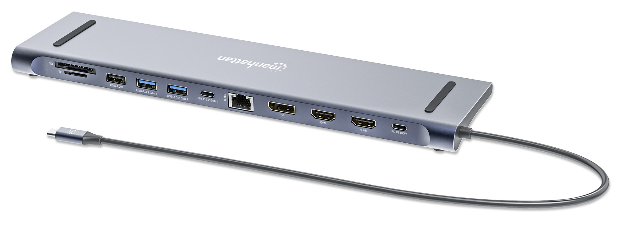 Manhattan 12-in-1 Dockingstation 4K USB-C 3.2 Gen 1