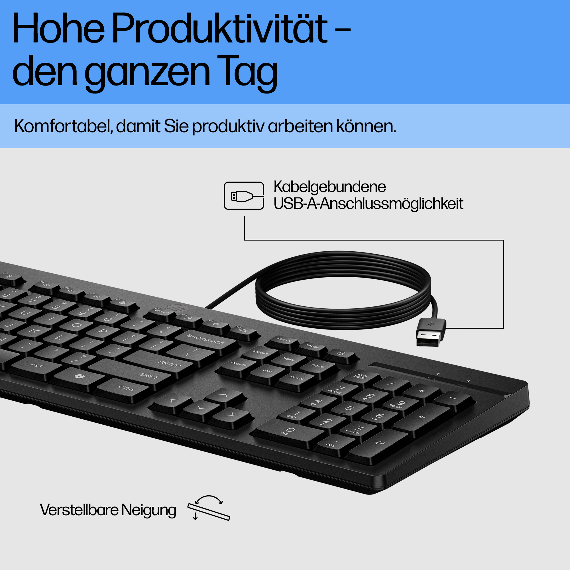 HP 125 G2 Tastatur Full Size USB