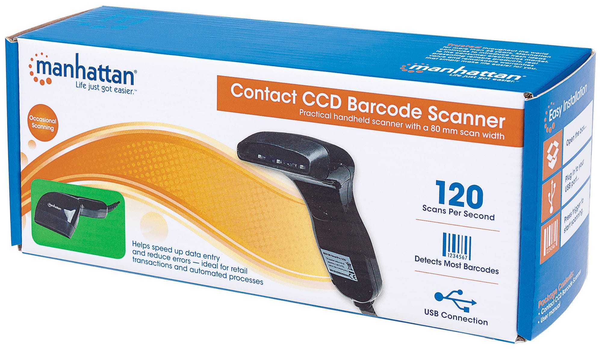 IC Intracom Manhattan Contact CCD Barcode Scanner