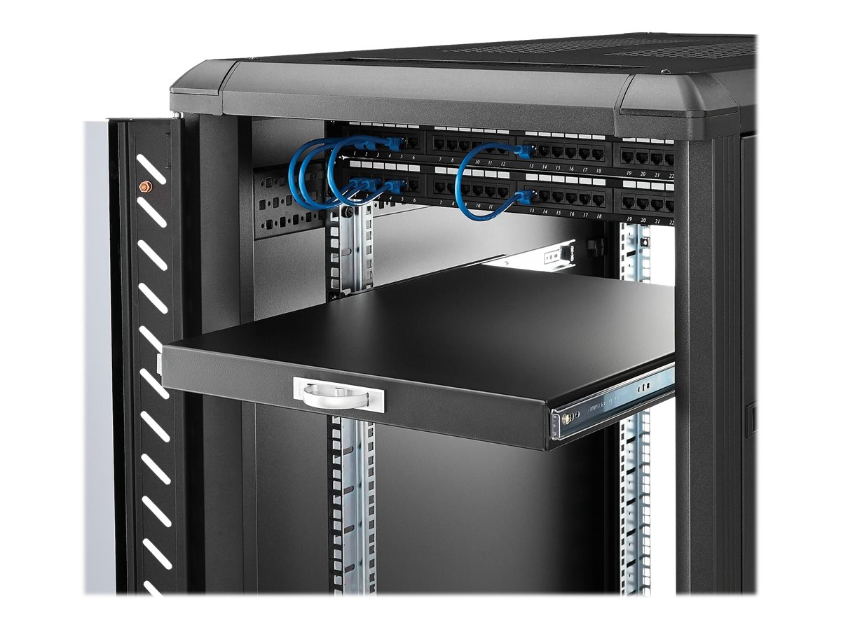 StarTech.com Ausziehbarer Fachboden 19 Zoll bis 25 Kg Schwarz