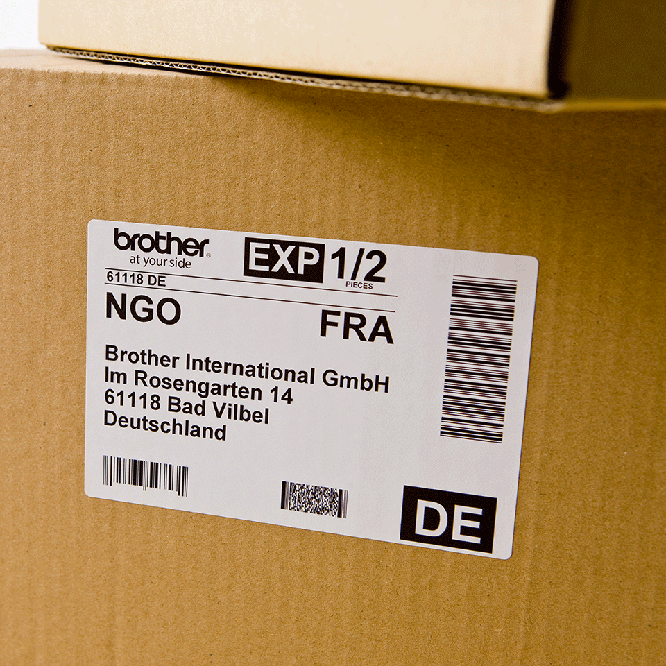 Brother DK-11202 Versandetiketten Schwarz-Weiß 62x100mm