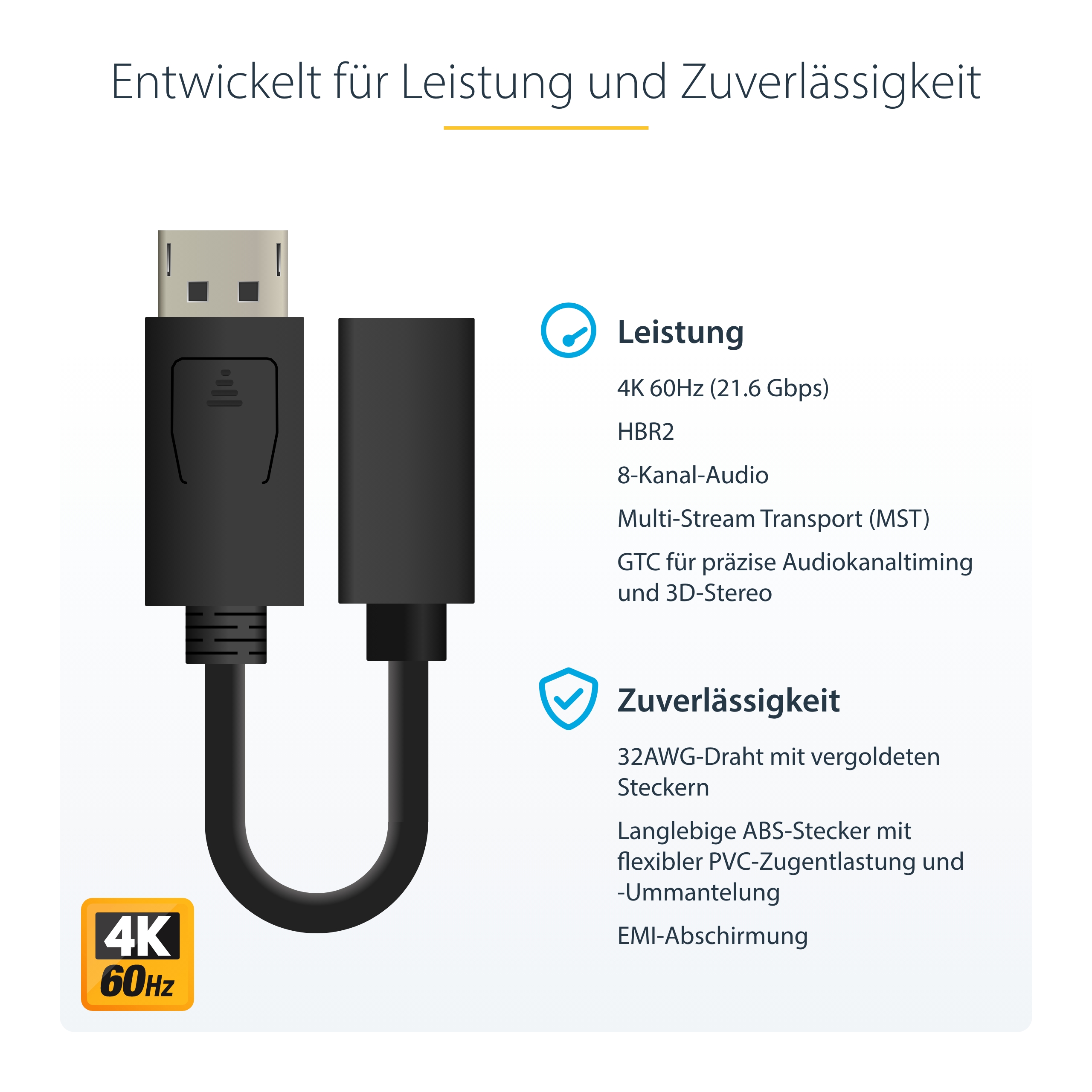 StarTech.com DisplayPort zu Mini DisplayPort Adapter 15 cm
