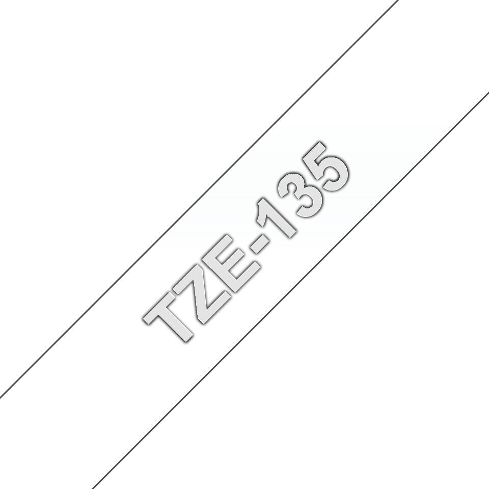 Brother TZe-135 Schriftband 12mm weiß/transparent