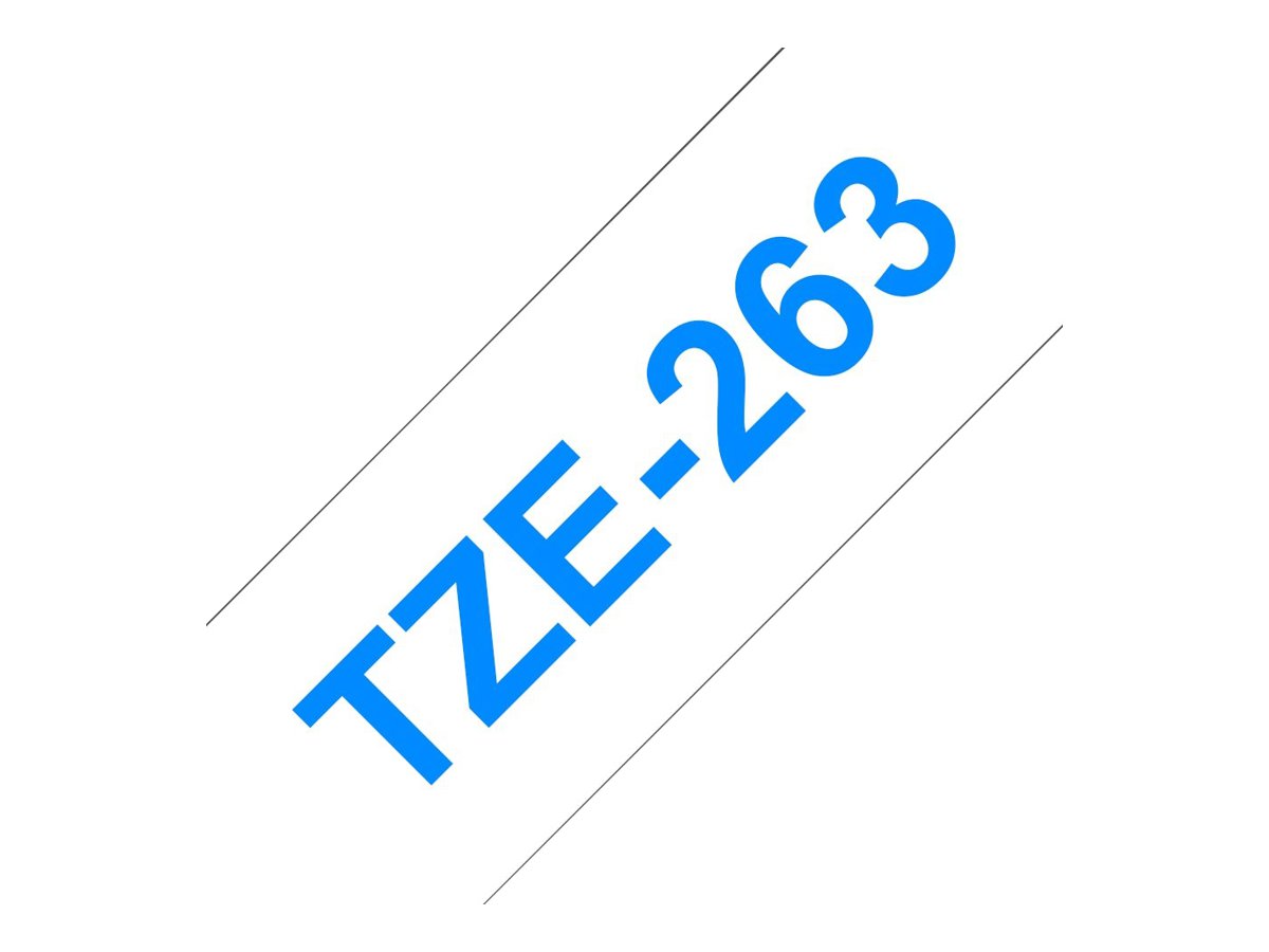 Brother TZe-263 Blau auf Weiß 36mm