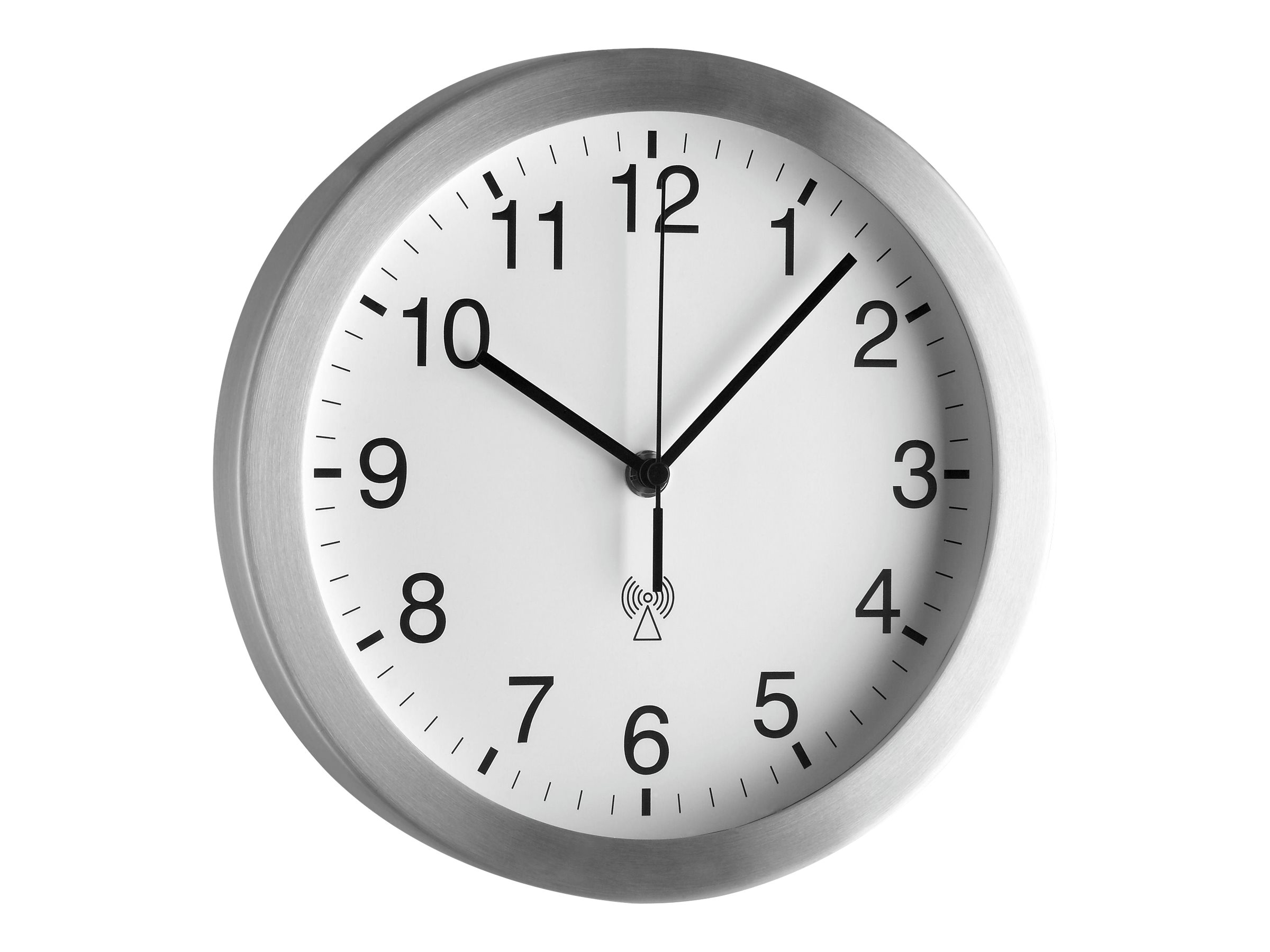 TFA Funkwanduhr 98.1091 weiß silber Aluminium