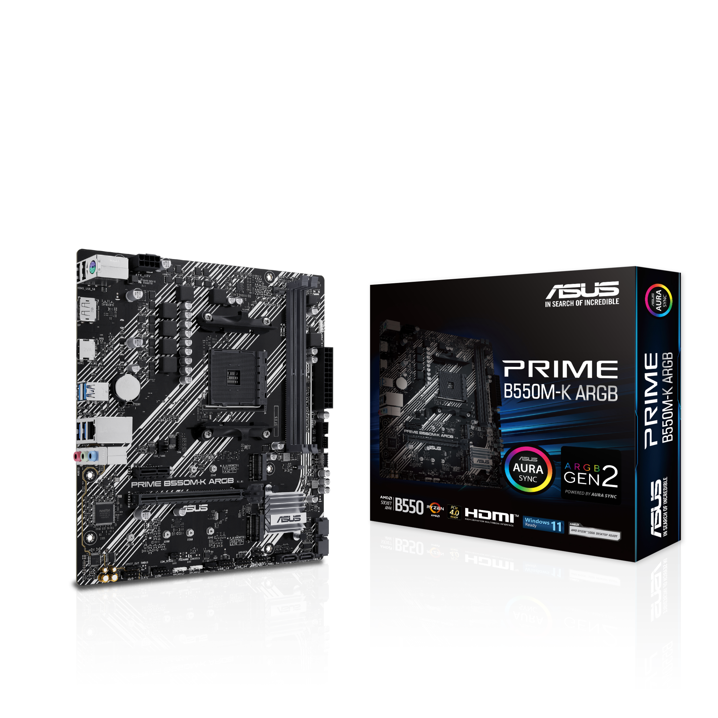 ASUS PRIME B550M-K ARGB AM4 DDR4