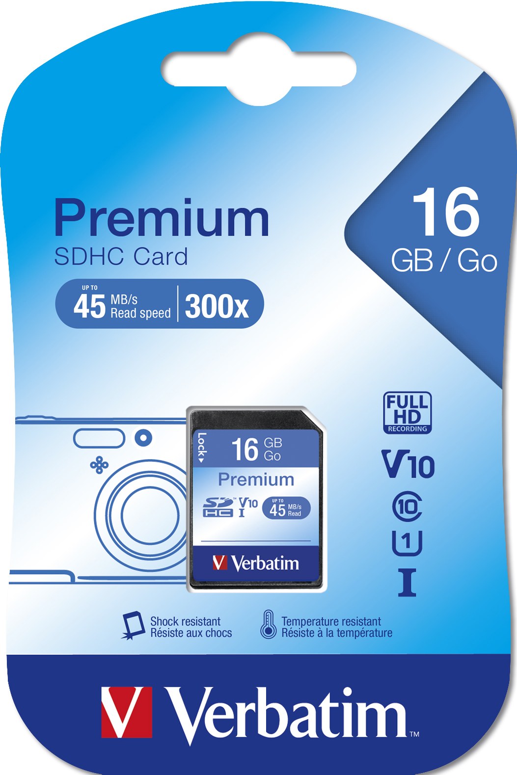 Verbatim SDHC-Card Premium 16 GB Class 10