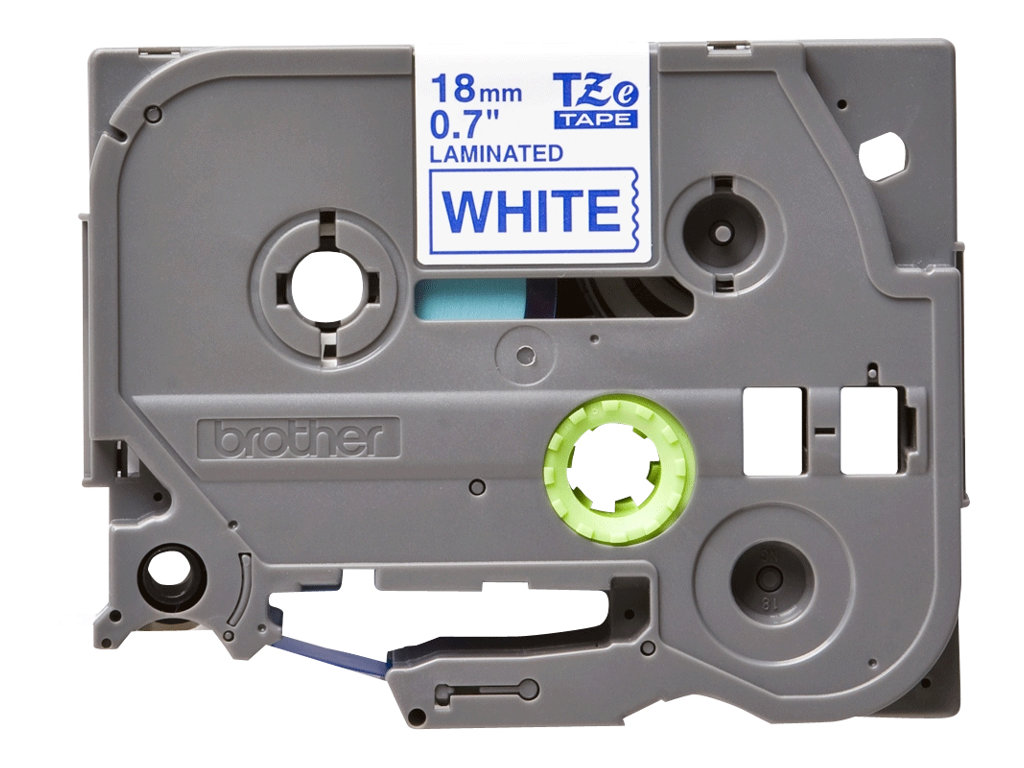 Brother TZe-243 18 mm blau/weiß