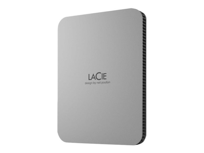 LACIE Mobile Drive HDD USBC 2TB 6,35cm 2,5Zoll Moon Silver mit USBCKabel