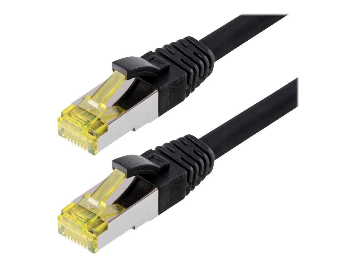 Helos Patchkabel Cat 6a S/FTP RJ45 schwarz 3m