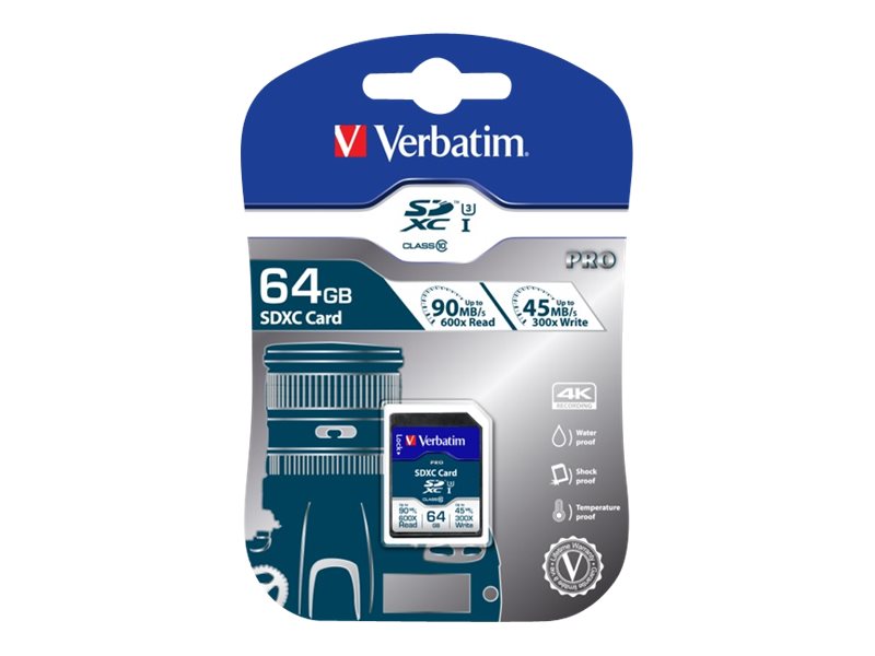 Verbatim PRO SDHC 64 GB UHS-I Class 10
