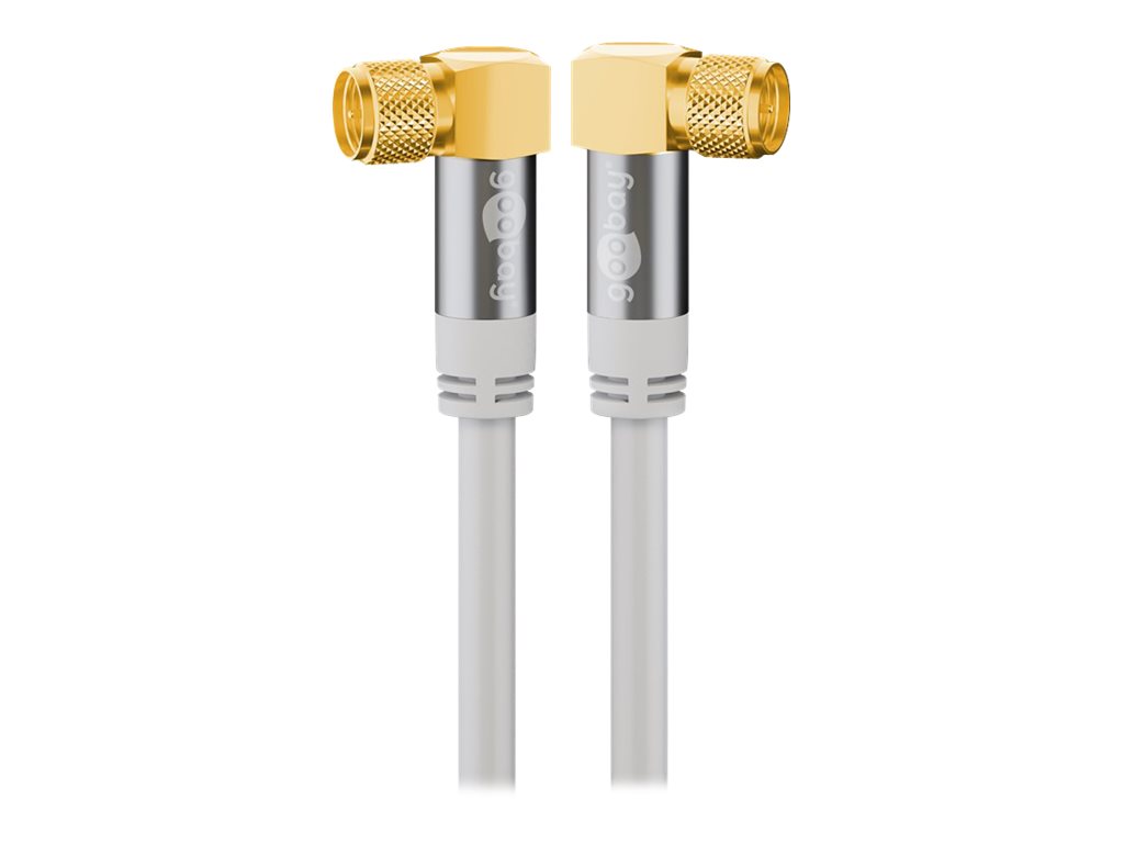 Goobay SAT‑Kabel F‑Stecker 5,0 m weiß