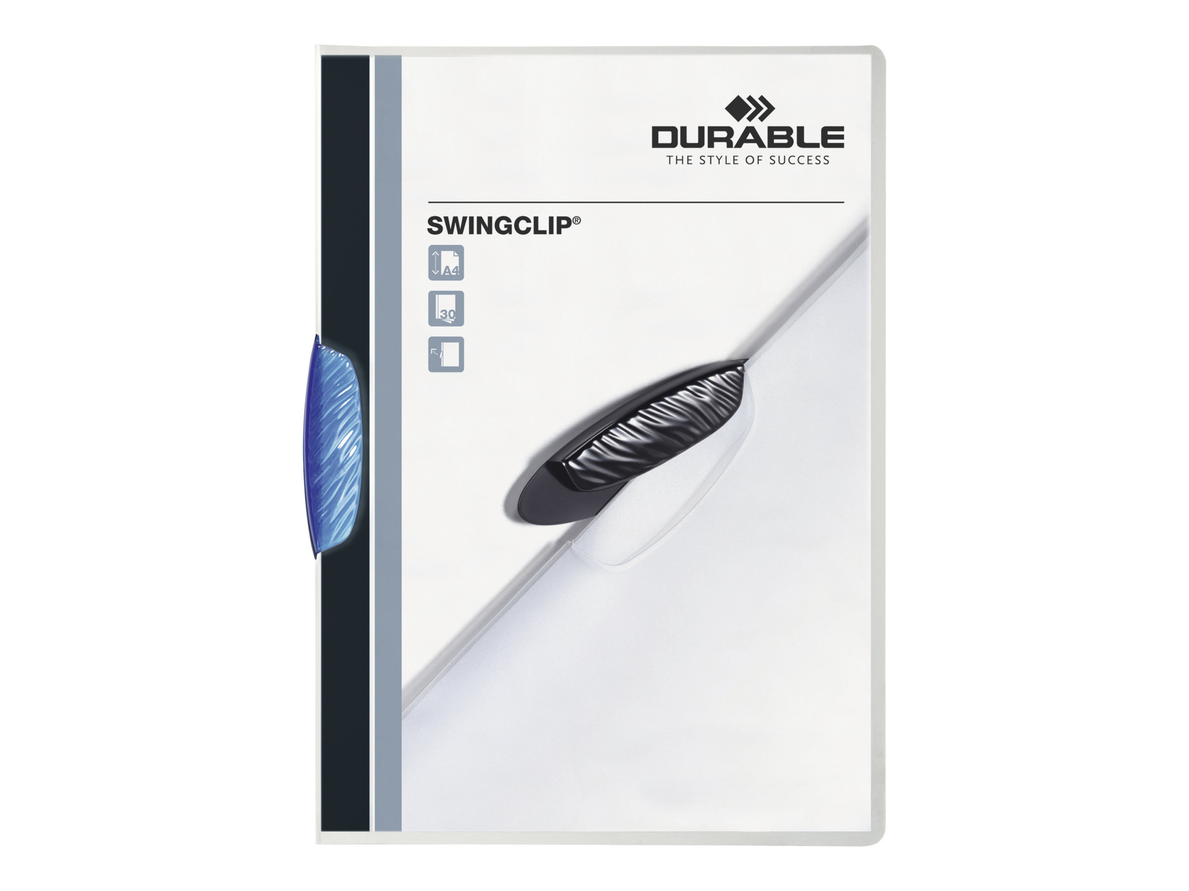 Durable SWINGCLIP Klemmhefter Blau 30 Blatt