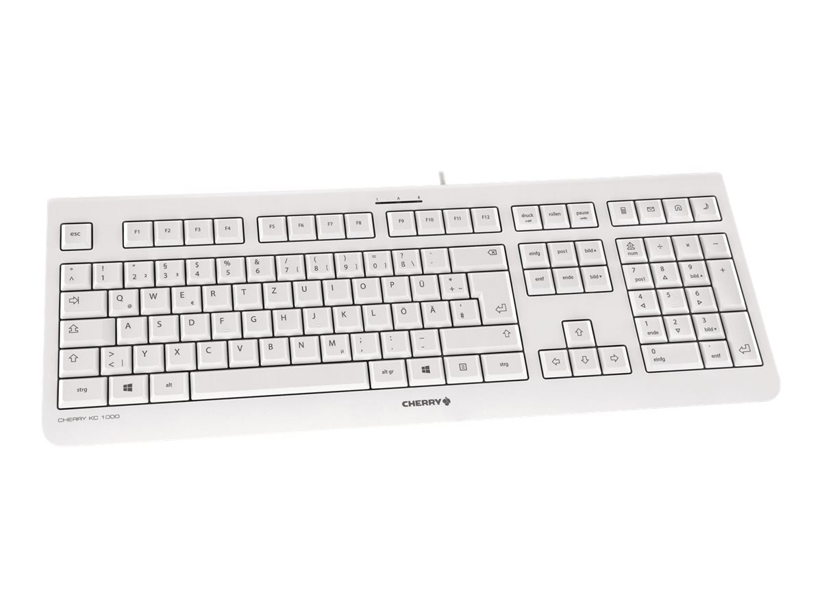 Cherry KC 1000 Tastatur Deutsch Hellgrau