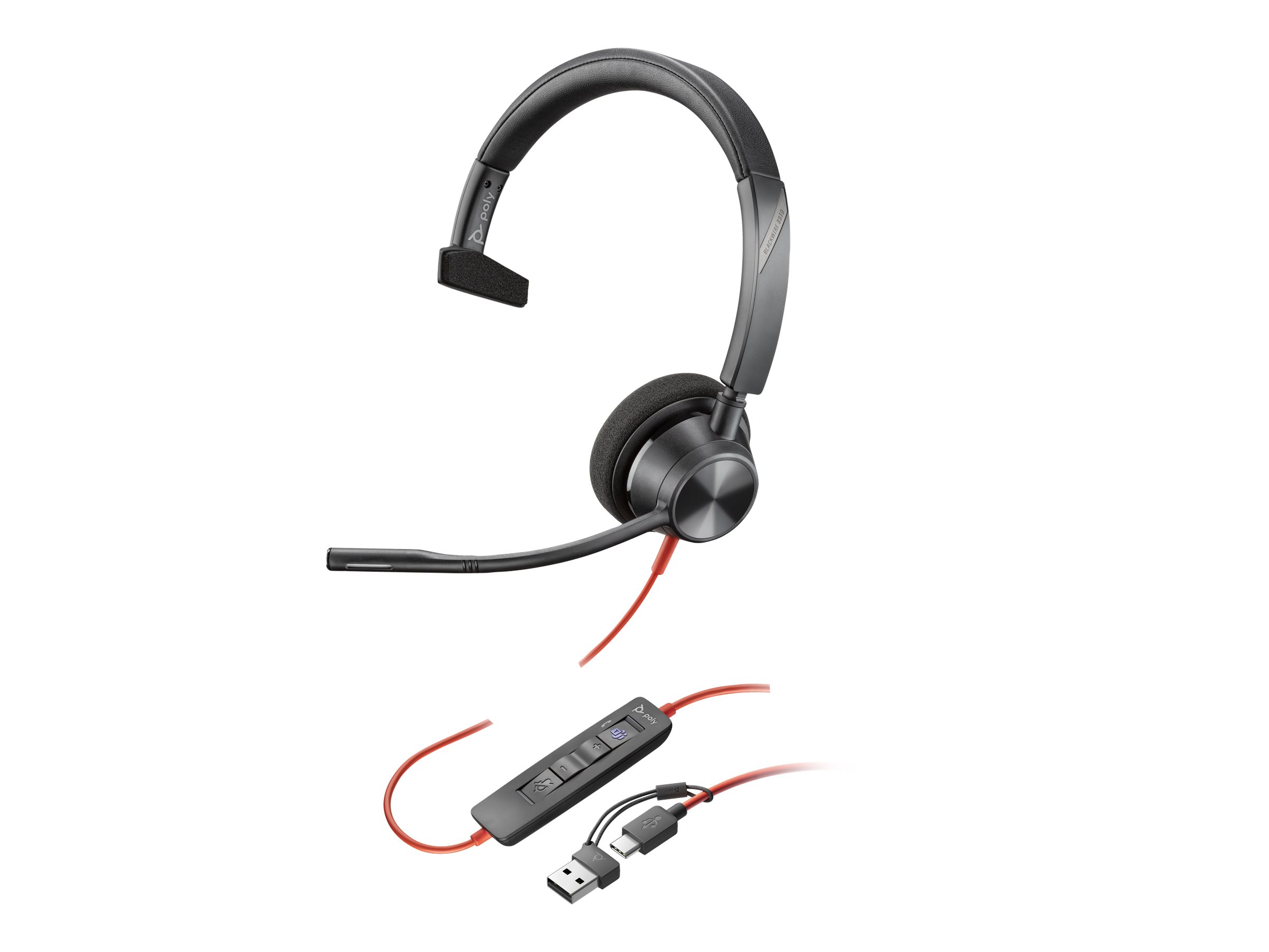 Poly Blackwire 3310M Mono Headset