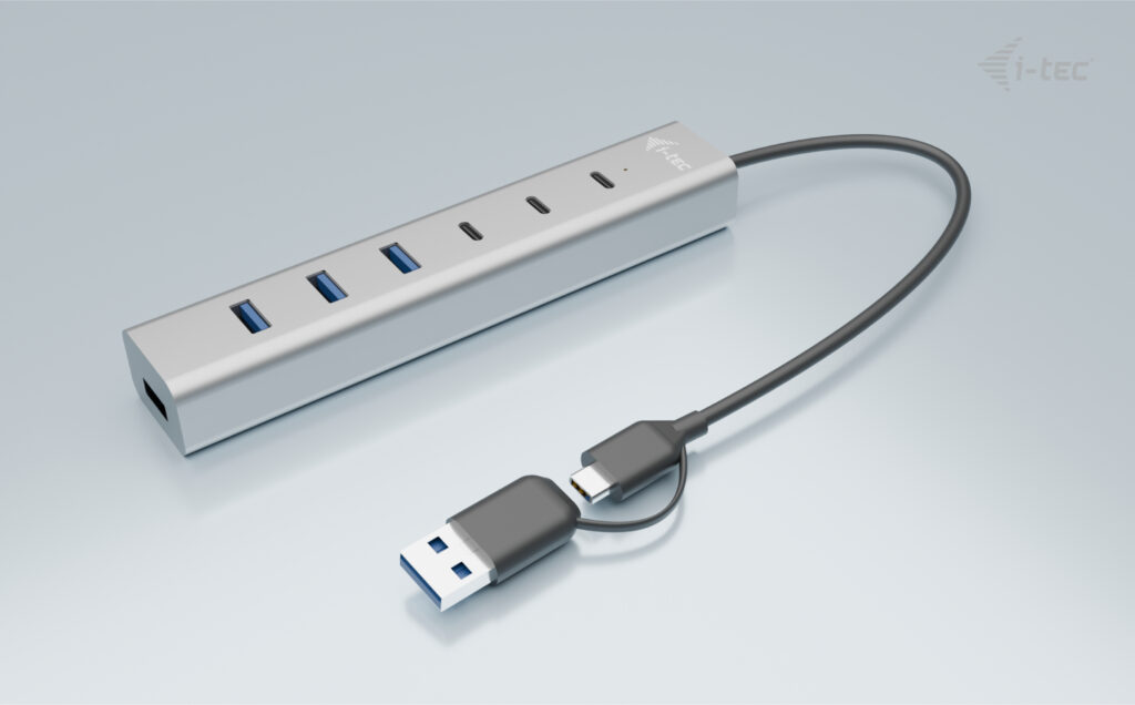 i-tec USB-C/USB-A Hub 7 Port 3x USB-C 3.2 Gen.1 4x USB-A 3.2 Gen.1