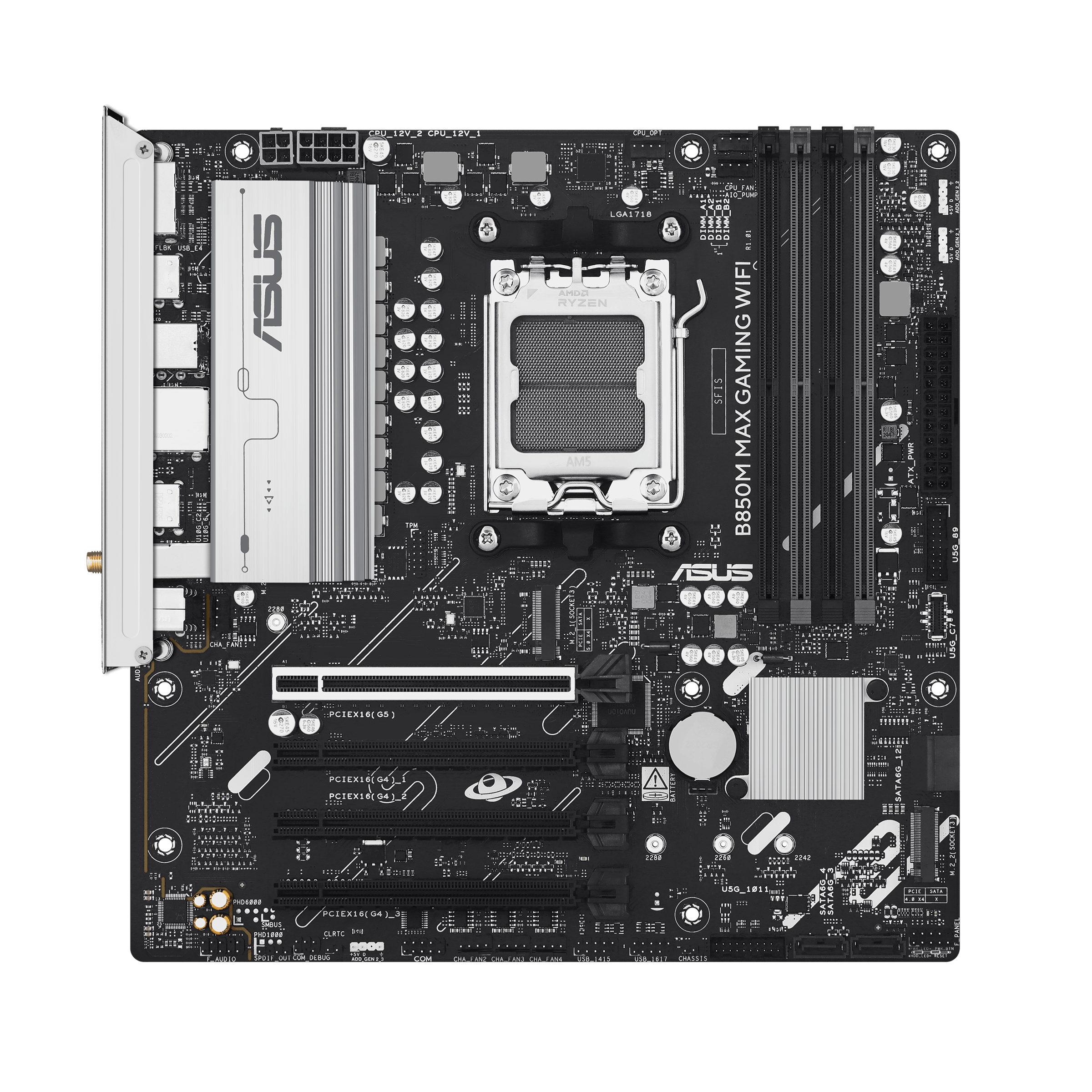 ASUS B850M MAX GAMING WIFI micro ATX Socket AM5 Wi‑Fi 6