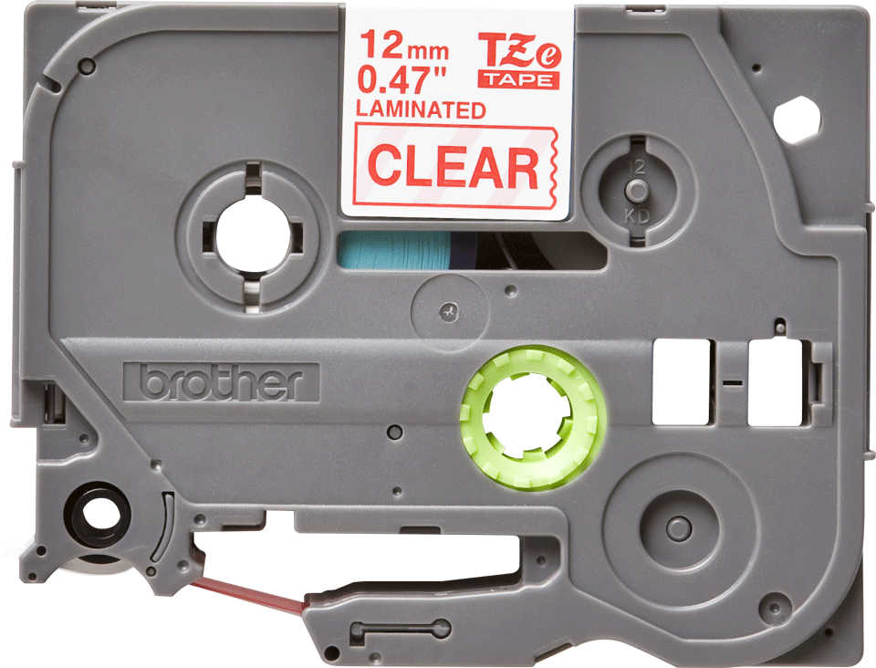 Brother TZe-132 Rot auf Transparent 12mm x 8m