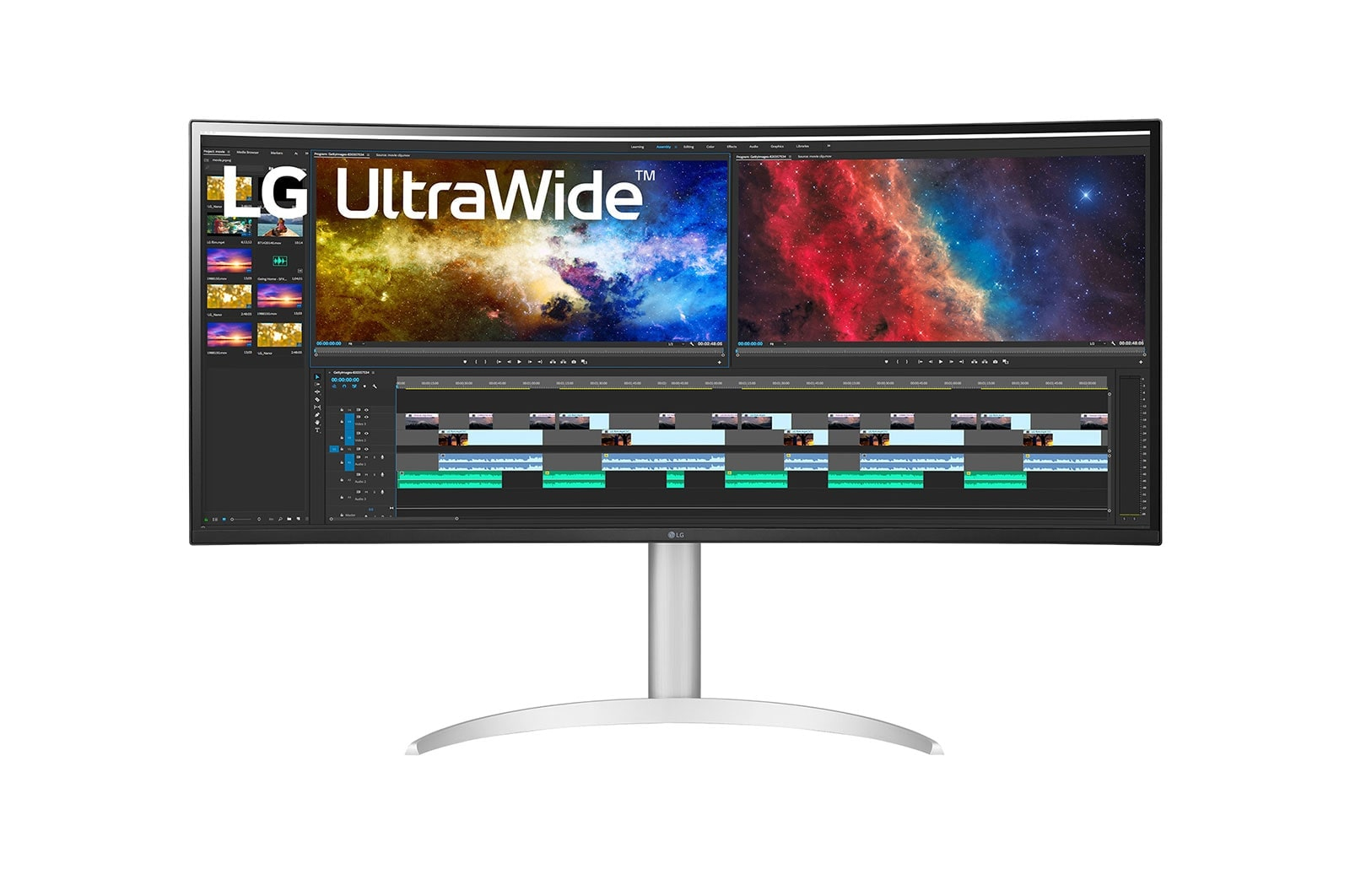 LG 38BQ85CWAEU Curved Monitor 95,0 cm 38,0 Zoll weiss