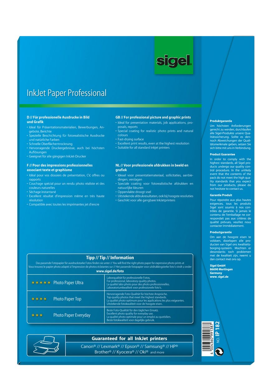 Sigel Fotopapier DIN A4 matt 120 g/qm