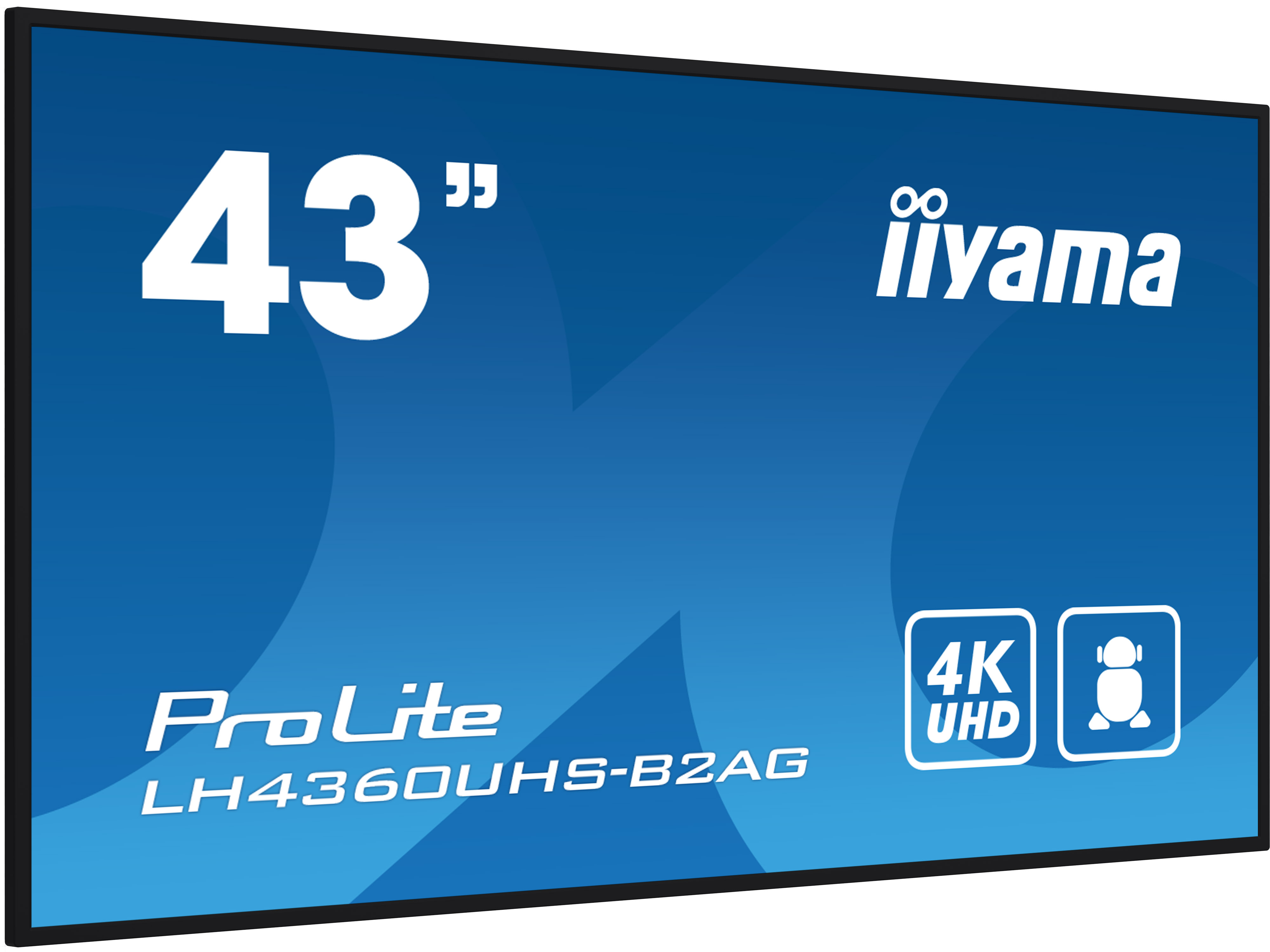 IIYAMA LH4360UHSB2AG 109,22cm 43Zoll 3840x2160 UHD VA panel Haze 25perc 500cdm Landscape and Portrait Wallmount Included