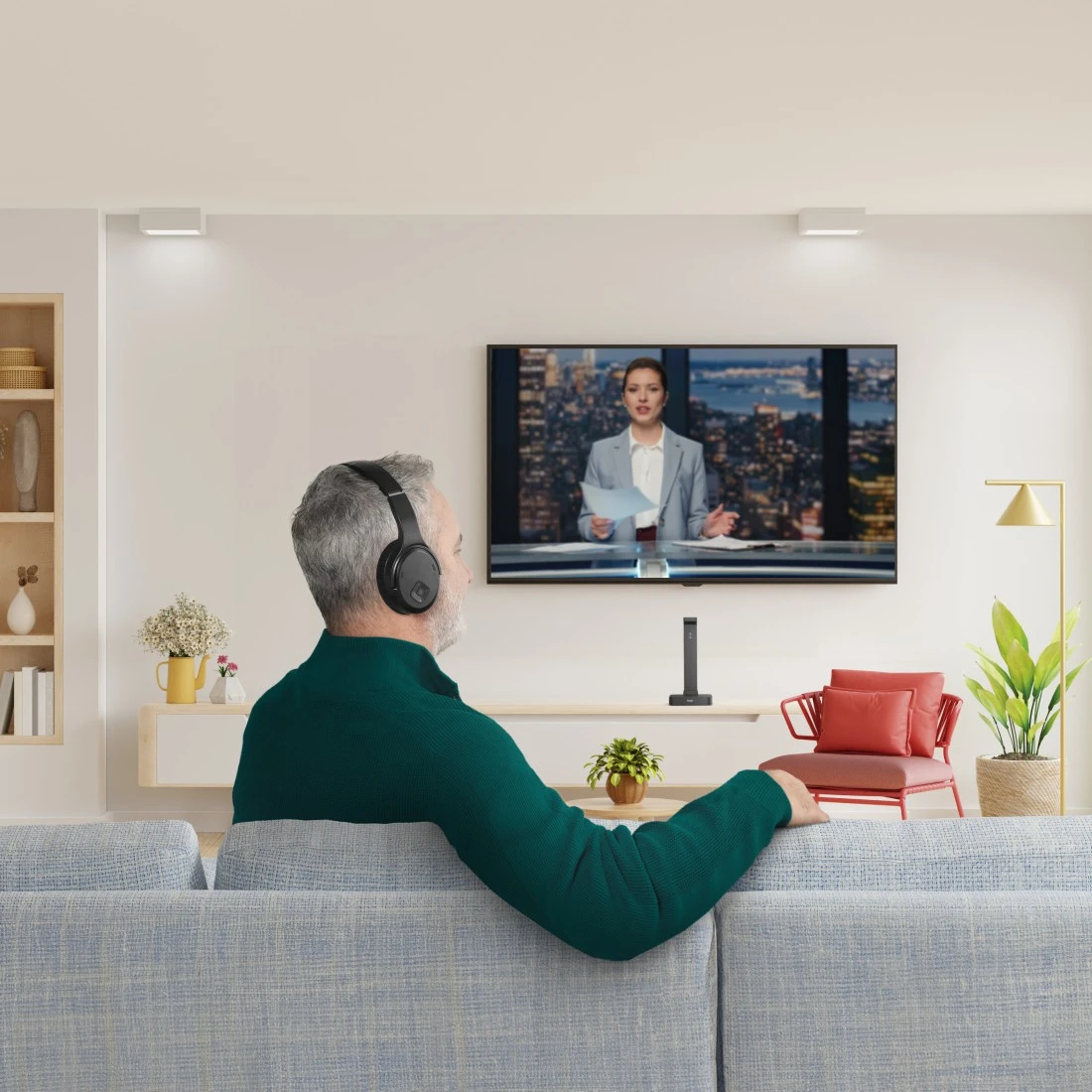 Hama Fernseh-Kopfhörer Over-Ear Station+ Bluetooth schwarz