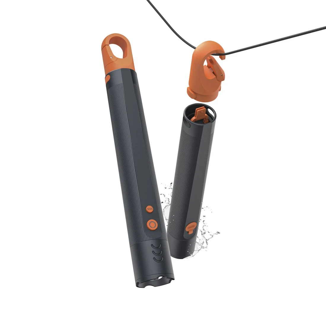 Hama LED-Taschenlampe FLX1200-C grau 21,0 cm 1200 Lumen
