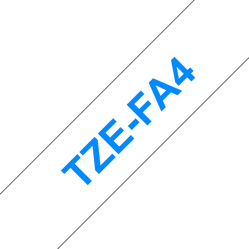 Brother TZe-FA4 Gewebe blau auf weiß