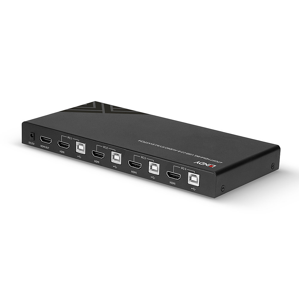 LINDY 4 Port HDMI 18G USB 20 Audio KVM Switch