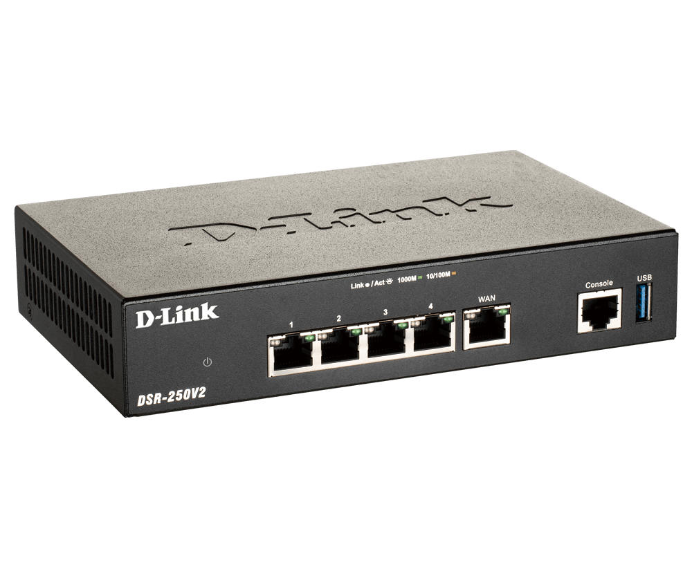 DLINK DSR250V2 Wireless VPN Security Router bis zu 200 Mbits Firewall bis zu 950 Mbits FailoverLoadBalancingModus