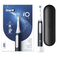 Braun OralB iO Series 3 Matt Black Elektrische Zahnbuerste mit Reiseetui