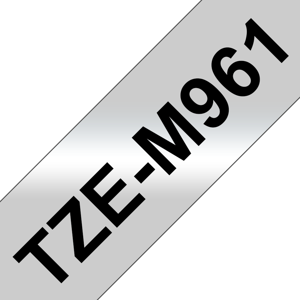 Brother TZe-M961 Schriftband Schwarz auf Silber 36mm x 8m