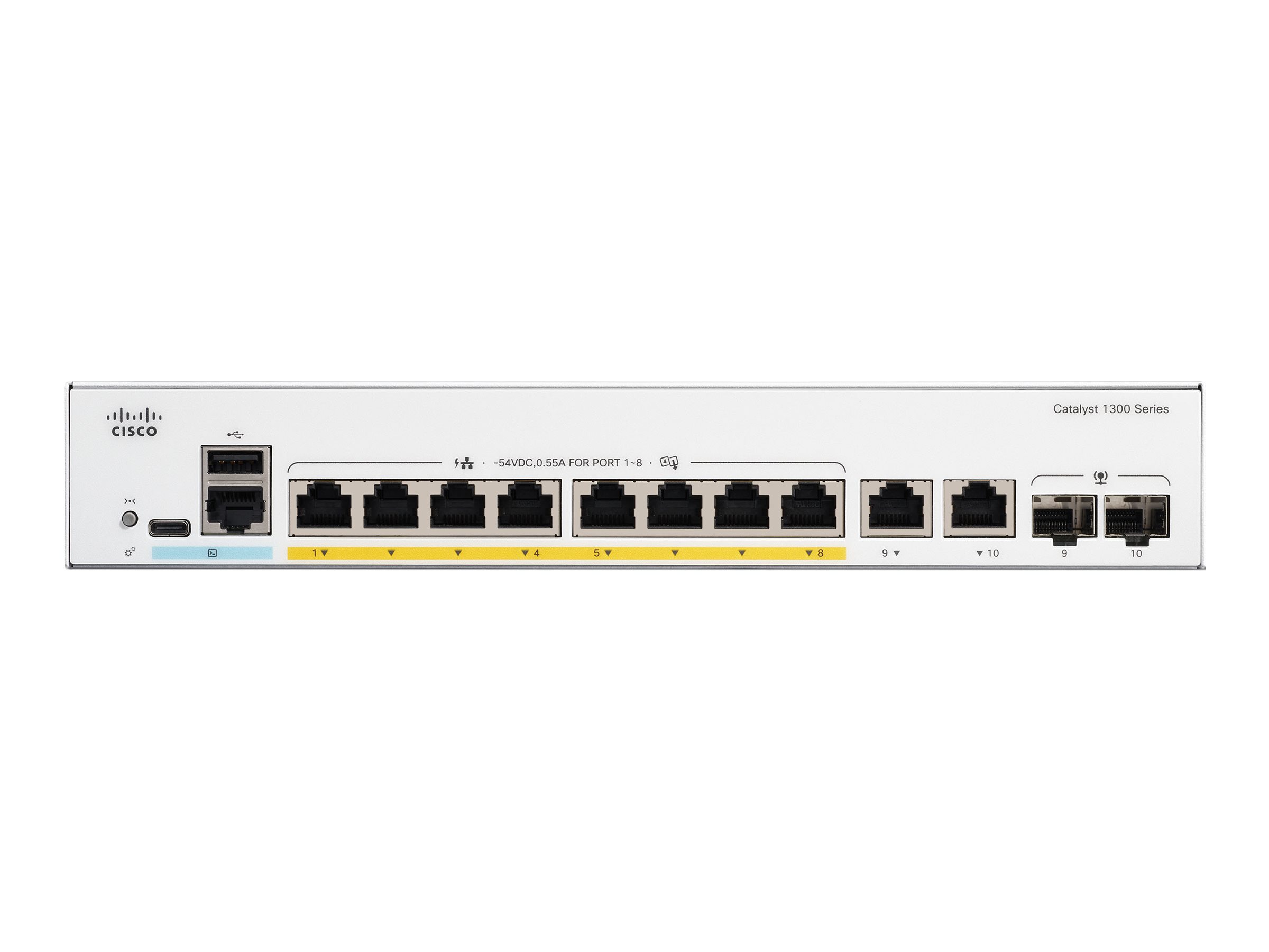 CISCO Catalyst 1300 8Port Switch PoE with 120W power budget 2 x 1G SFP Uplinks